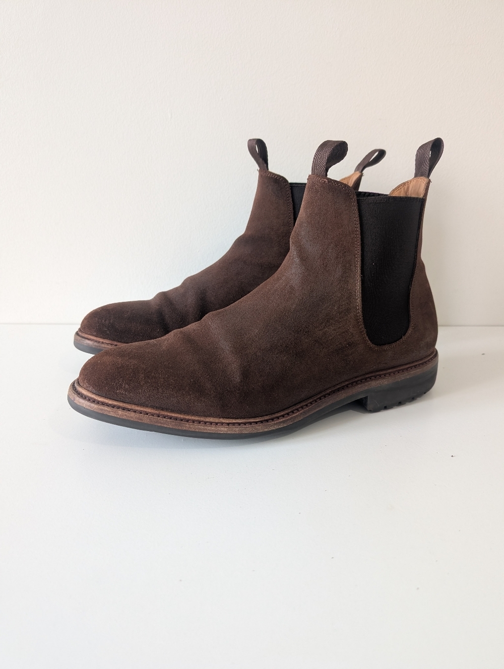 Meermin Men's Suede Wholecut Chelsea Boots Sz 8